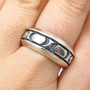 925 Sterling Silver Vintage Mexico Band Ring Size 7.5