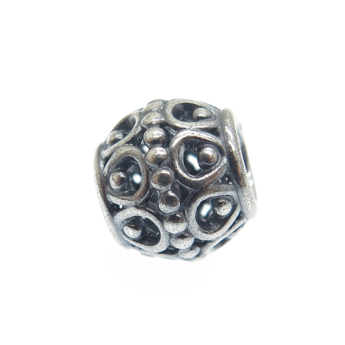 PANDORA 925 Sterling Silver A Clouds Silver Lining Cage Bead Charm