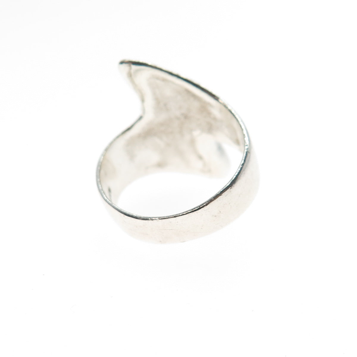 925 Sterling Silver Vintage Modernist Wavy Ring Size 5.5