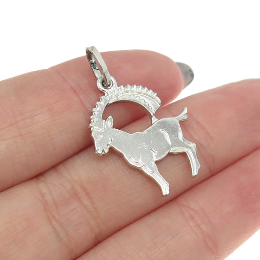 KREMENTZ 925 Sterling Silver Vintage Germany Capricorn Zodiac Sign Charm Pendant