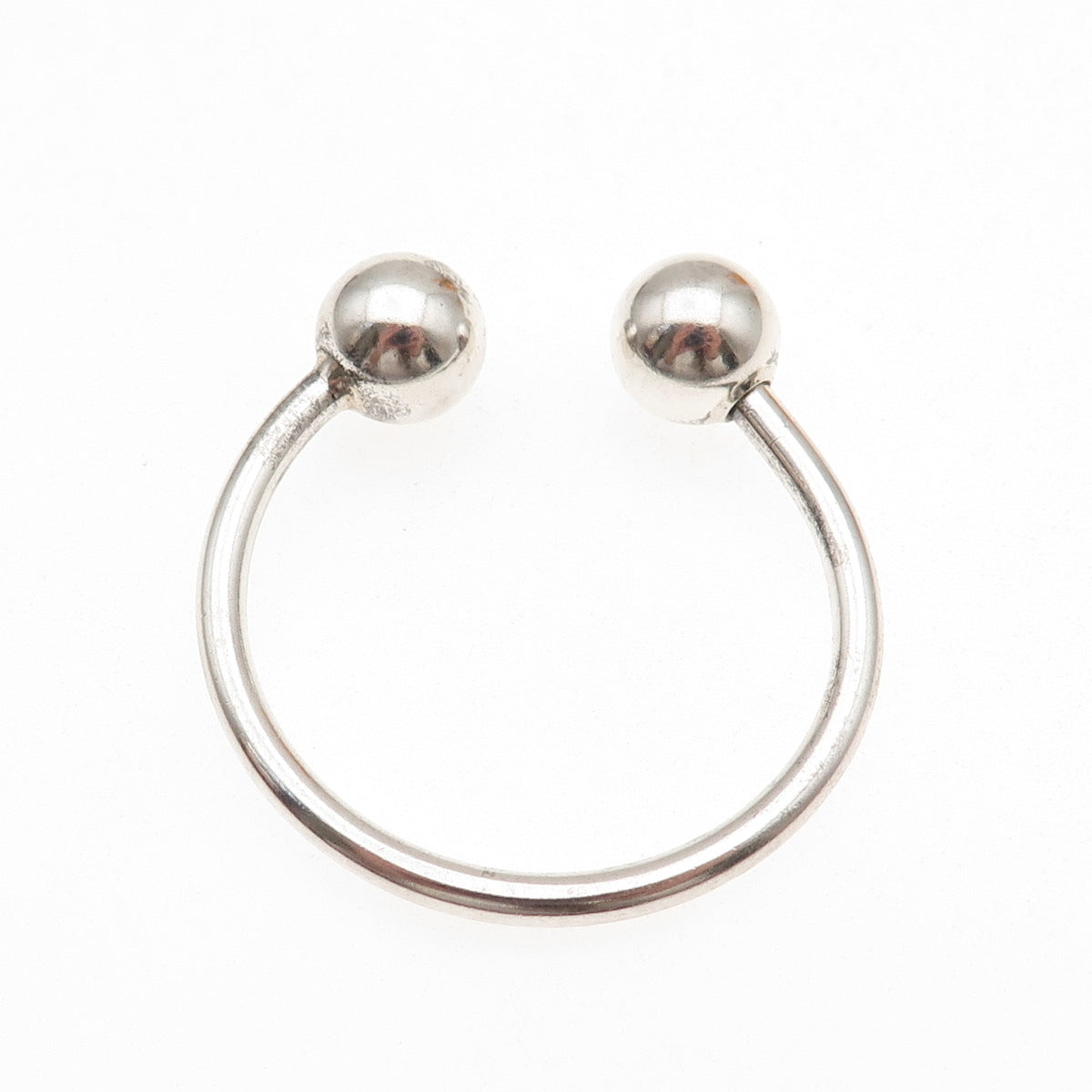 Tiffany & Co. 925 Sterling Silver Vintage Screw-Off Ball Key Ring Holder