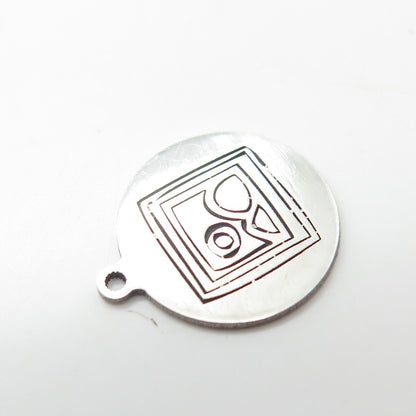 925 Sterling Silver USA Two In Town Sunrise Scenery Charm Pendant