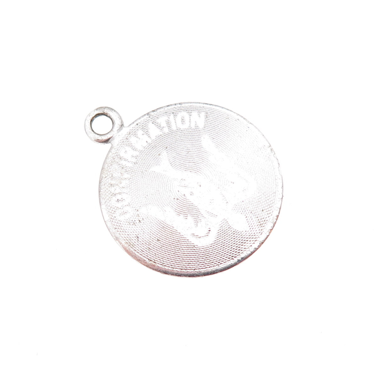 Wells 925 Sterling Silver Vintage Confirmation Religious Charm Pendant
