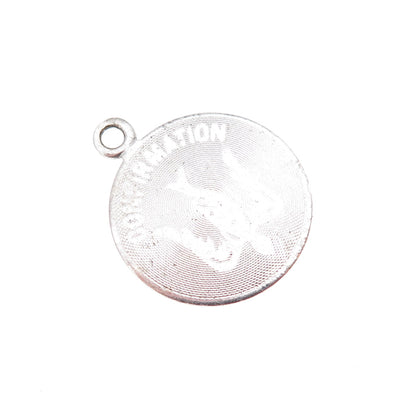 Wells 925 Sterling Silver Vintage Confirmation Religious Charm Pendant