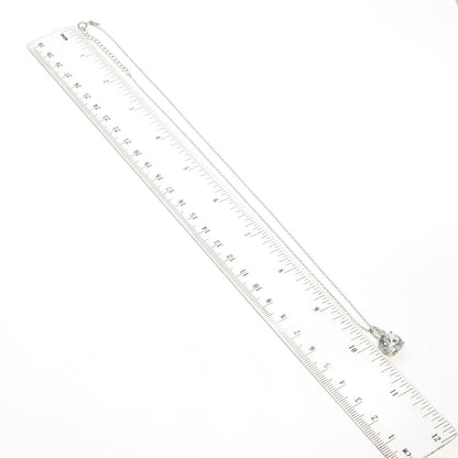 925 Sterling Silver Round-Cut C Z Cable Chain Necklace 18-20"