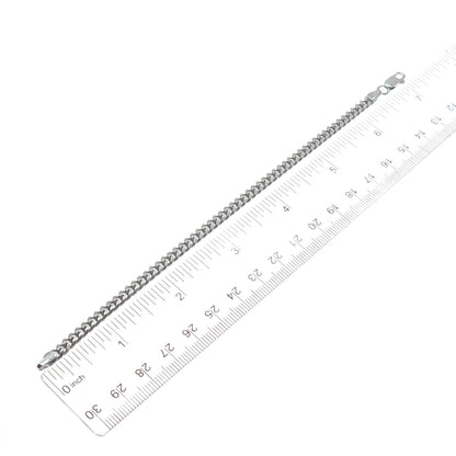 925 Sterling Silver Italy Curb Link Bracelet 7"