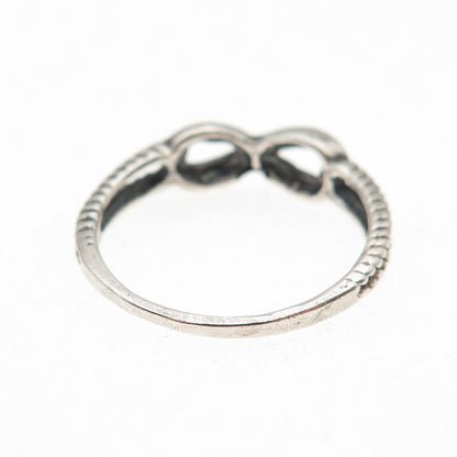 925 Sterling Silver Vintage Infinity Oxidized Ring Size 6.75
