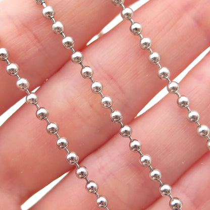 Tiffany & Co. 925 Sterling Silver Vintage Ball Beaded Chain Necklace 36"