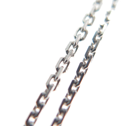 925 Sterling Silver Round-Cut C Z Heart Cable Chain Necklace 18"