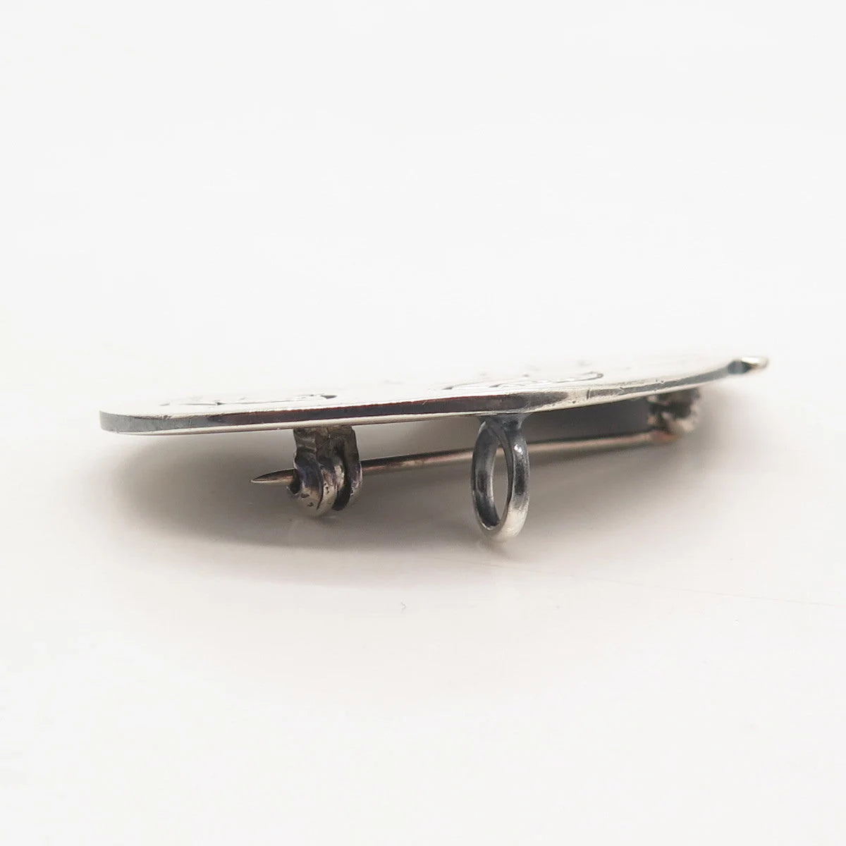 925 Sterling Silver Vintage Mexico Cat Pin Brooch / Pendant