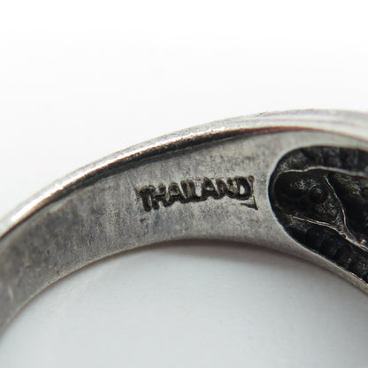 CHAPAL ZENRAY 925 Sterling Silver Vintage Twisted Rope Ring Size 7.25