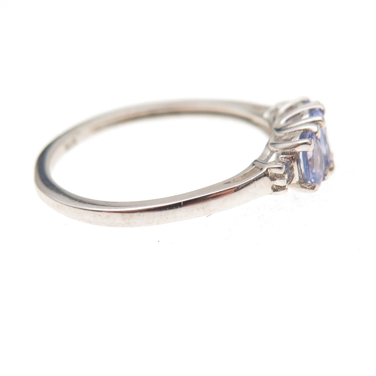 Chuck Clemency 925 Sterling Silver Real Oval-Cut Tanzanite Ring Size 7