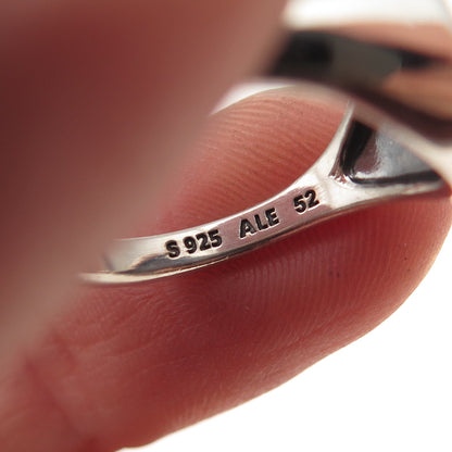 Pandora 925 Sterling Silver Round-Cut C Z Circle of Life Signet Ring Size 6