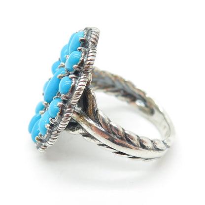 CAROLYN POLLACK & AMERICAN WEST Old Pawn Sterling Turquoise Ring Size 10.25