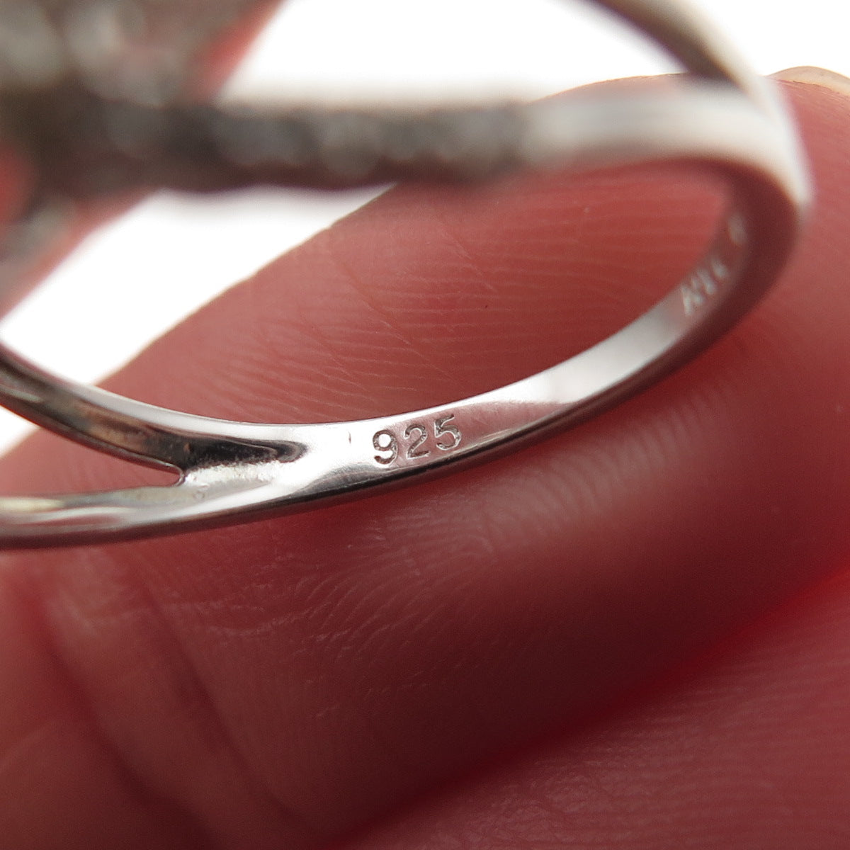 925 Sterling Silver Round-Cut C Z Engagement Ring Size 6.25