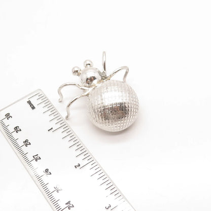 925 Sterling Silver Vintage Mexico Beatle Insect Pin Brooch