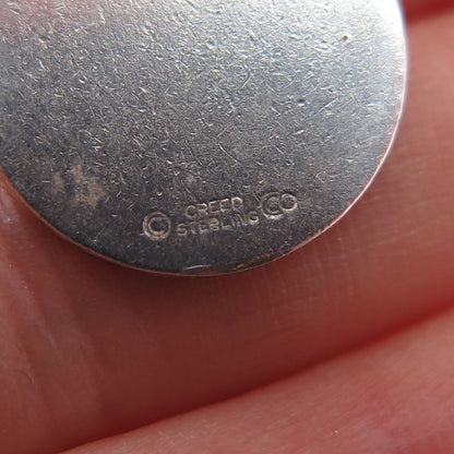 CREED 925 Sterling Silver Vintage Engraved Confirmation Charm Pendant