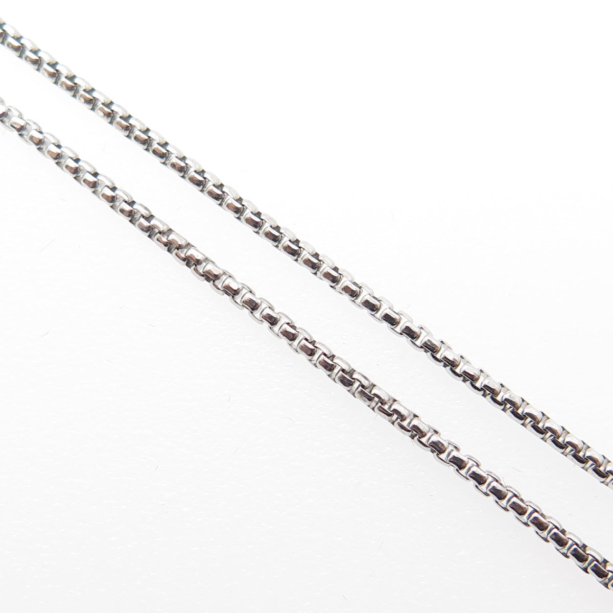 P. LUX 925 Sterling Silver Italy Box Chain Necklace 20"