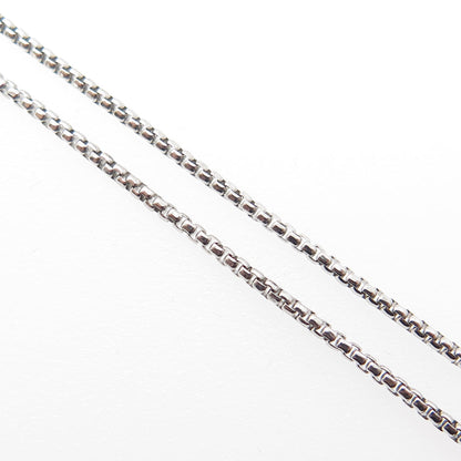 P. LUX 925 Sterling Silver Italy Box Chain Necklace 20"