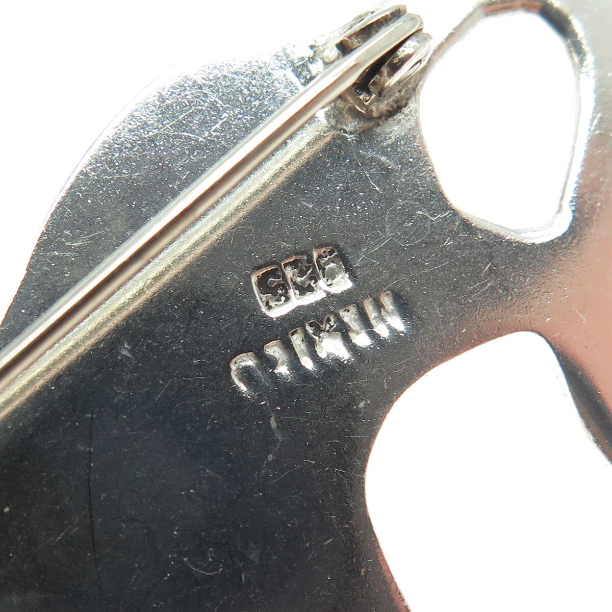 925 Sterling Silver Vintage Mexico Modernist Mouse Pin Brooch