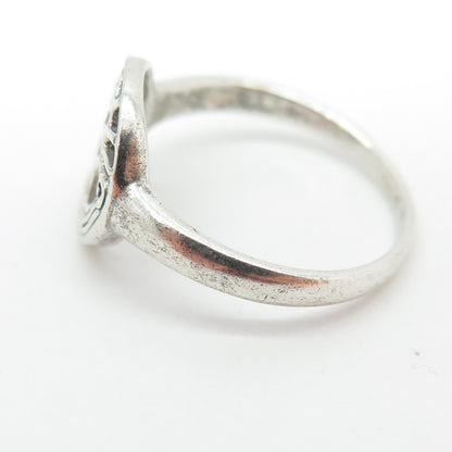 925 Sterling Silver Vintage Tree of Life Ring Size 7.75