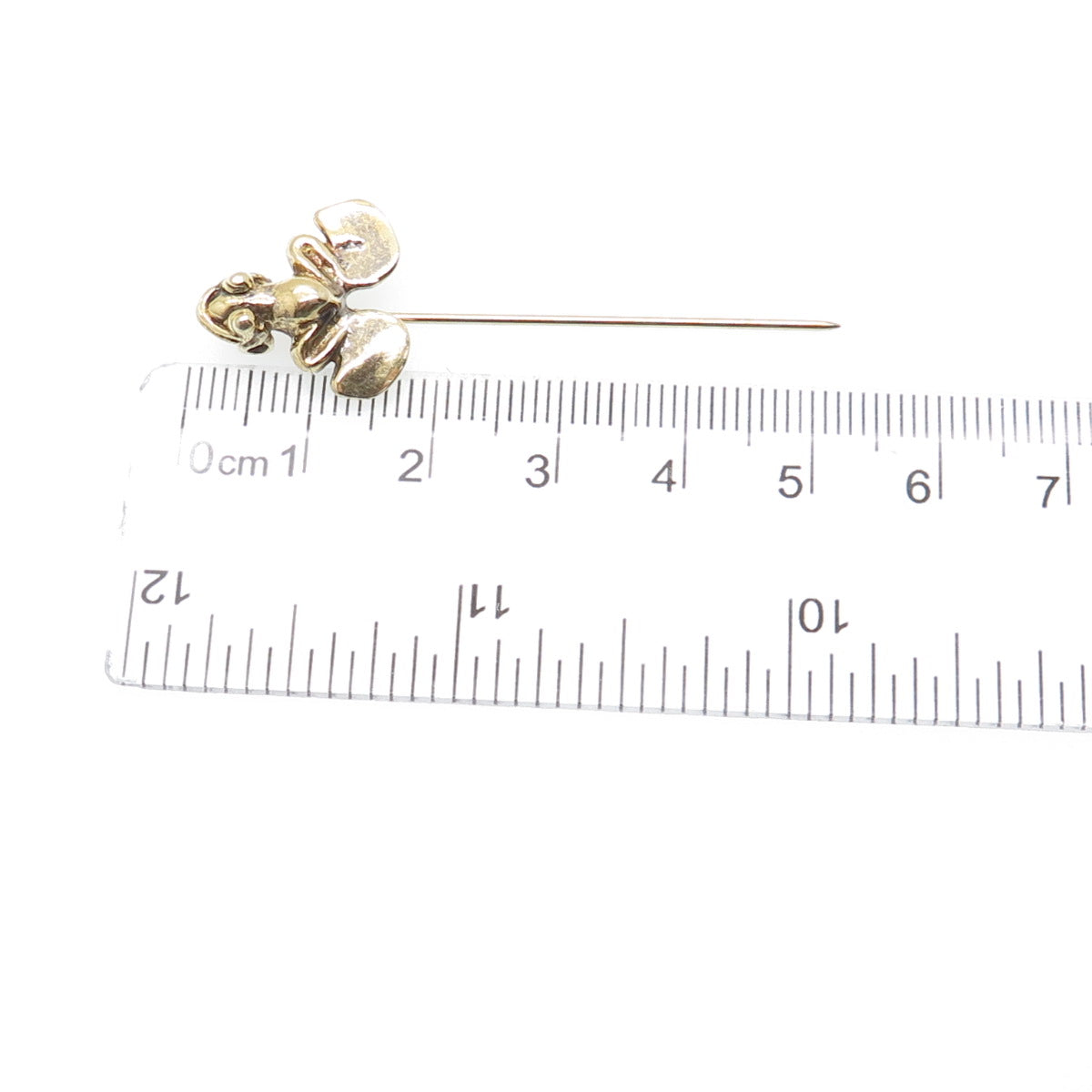 925 Sterling Silver Gold Plated Vintage R Artisan Frog For Good Luck Lapel Pin