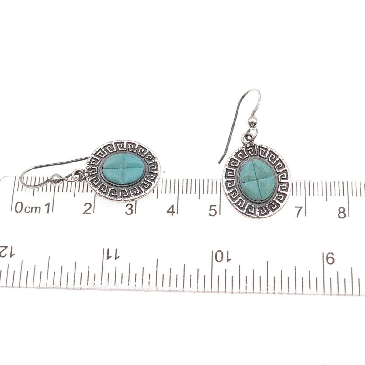 Bennard & Frances Dallasvuyaoma Old Pawn 925 Sterling Vintage Turquoise Earrings
