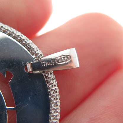 925 Sterling Silver Vintage Italy Star of David Judaica Charm Pendant