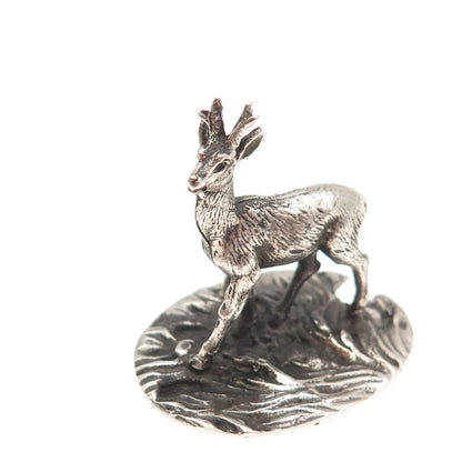 Francesco Caputo 800 Silver Vintage Italy Deer Place Card Holder