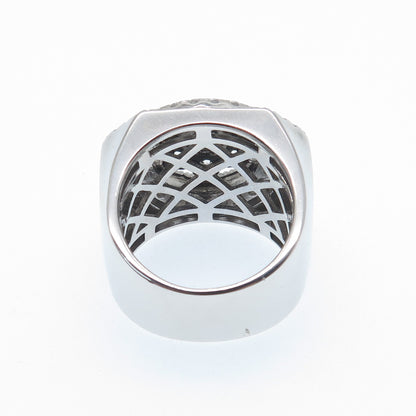 925 Sterling Silver Round-Cut C Z Flower Ring Size 10.5