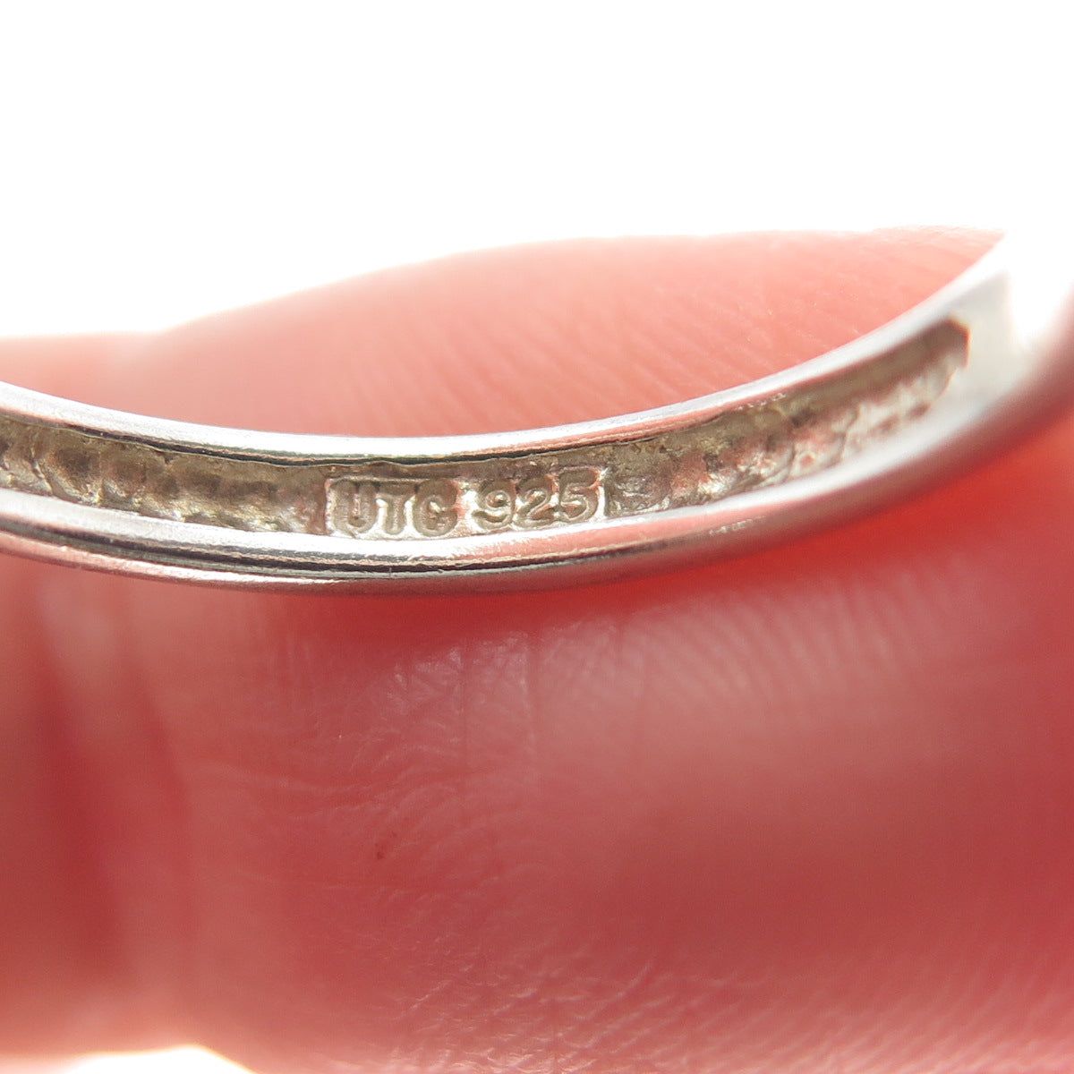 925 Sterling Silver Vintage UTC Classic Wedding Band Ring Size 10.25