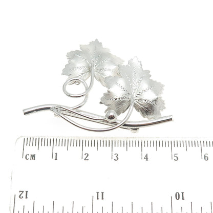BINDER BROTHERS 925 Sterling Silver Antique Art Deco Maple Leaf Pin Brooch