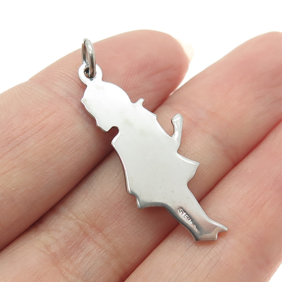 925 Sterling Silver Vintage Summer Girl Charm Pendant