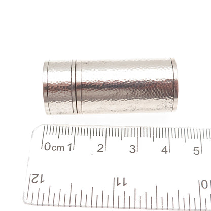 925 Sterling Silver Antique China Export Monogram Hammered Finish Needle Box