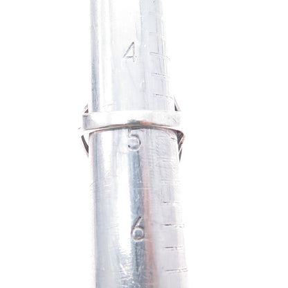 Old Pawn 925 Sterling Silver Vintage Southwestern Agate Tribal Ring Size 5