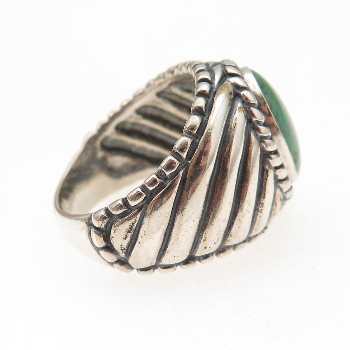 Carolyn Pollack Old Pawn 925 Sterling Silver Vintage Turquoise Ring Size 8.25