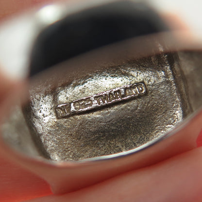 CHAPAL ZENRAY 925 Sterling Silver Vintage Modernist Wavy Ring Size 8.25