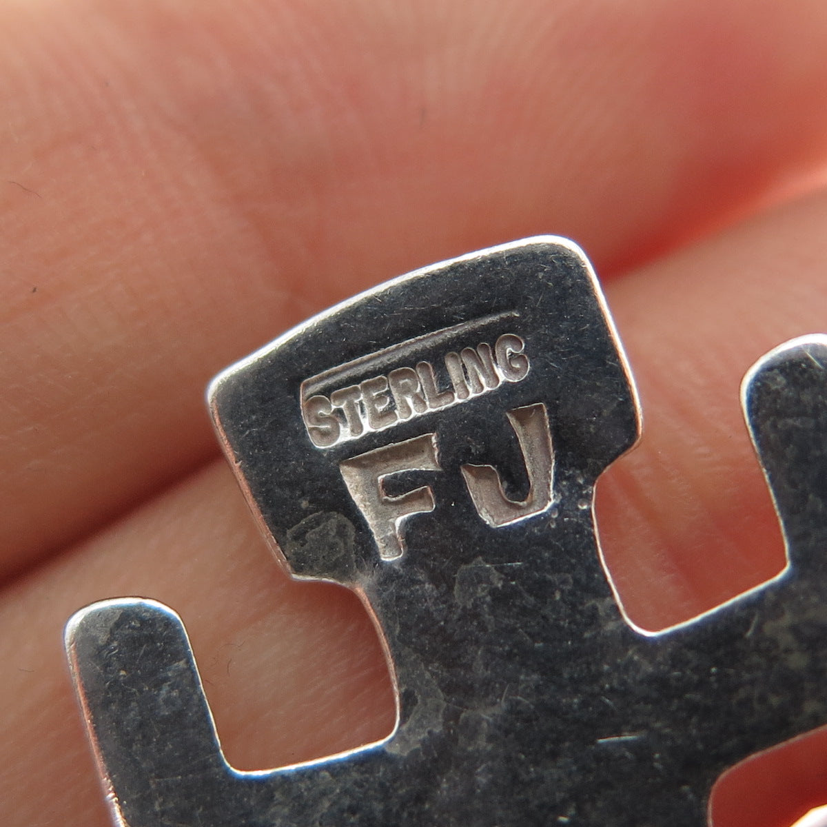 Felix Joe Navajo Old Pawn Sterling Silver Vintage Kachina Doll Tribal Pin Brooch