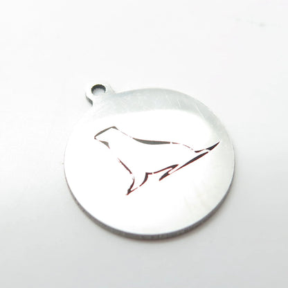 925 Sterling Silver USA Two In Town Sea Calf Charm Pendant