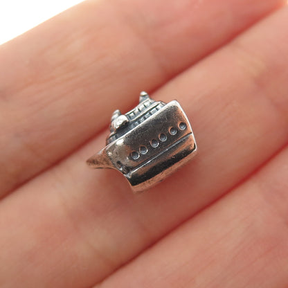 CHAMILIA 925 Sterling Silver Cruise Ship Slide Bead Charm