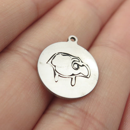 925 Sterling Silver USA Two In Town Turkey Charm Pendant