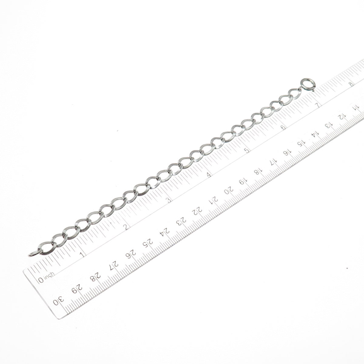 925 Sterling Silver Vintage Curb Link Bracelet 7"