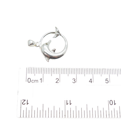 925 Sterling Silver Vintage Dolphin Charm Pendant