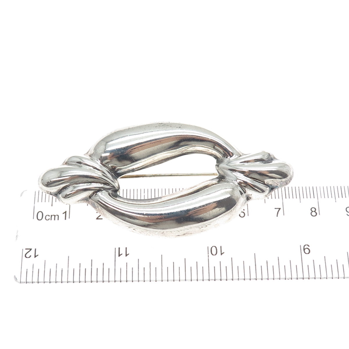 925 Sterling Silver Vintage Modernist Pin Brooch
