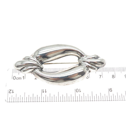925 Sterling Silver Vintage Modernist Pin Brooch