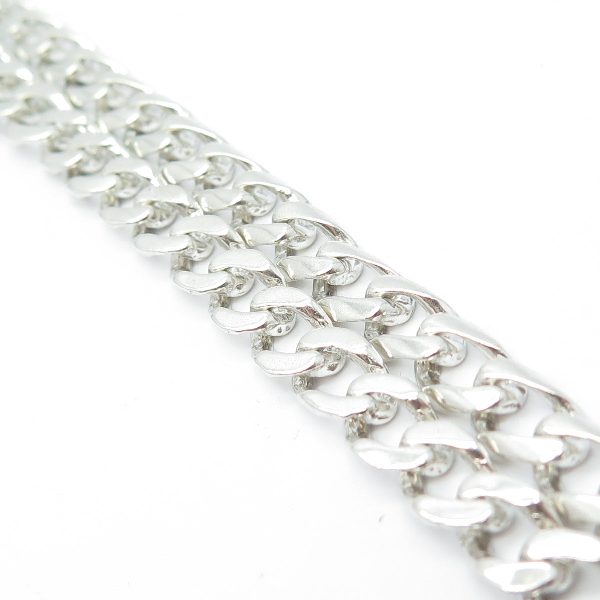 925 Sterling Silver Vintage Cuban Chain Necklace 20"