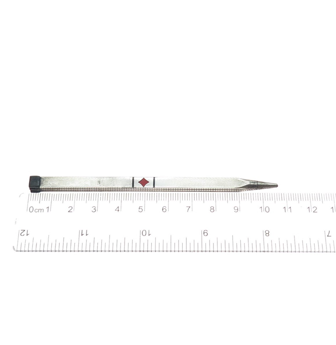 935 Silver Vintage Enamel Diamonds Playing Card Suits Mechanical Pencil