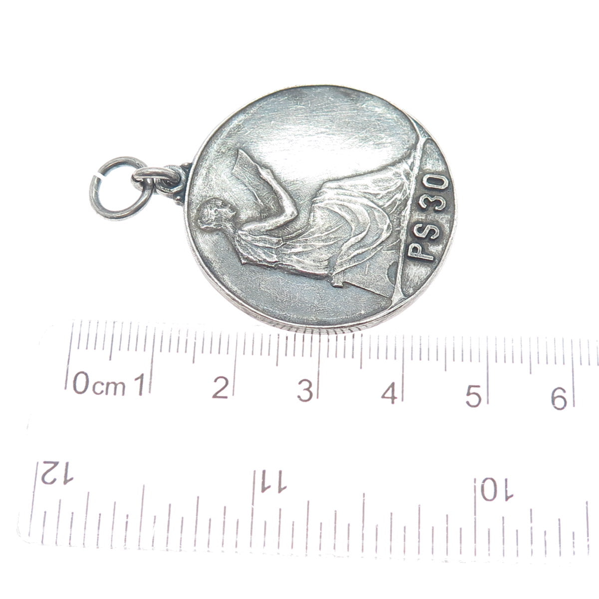 MOELLER Sterling Silver Antique 1920 General Excellence Public School 30 Pendant