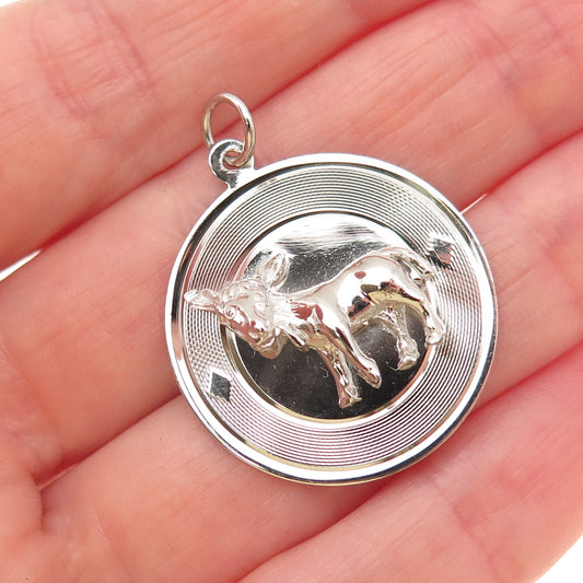 925 Sterling Silver Vintage Donkey Charm Pendant