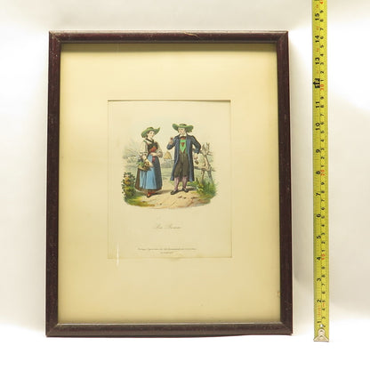 ANTIQUE End XIX Hand-Colored Lithograph Bei Bozen Tyrol C.A. Czichna